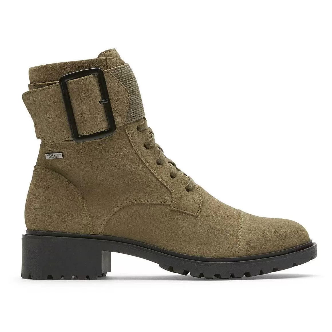 Best Rockport Bota feminina Ryleigh impermeável com cadarço Camurça Florestal Wp