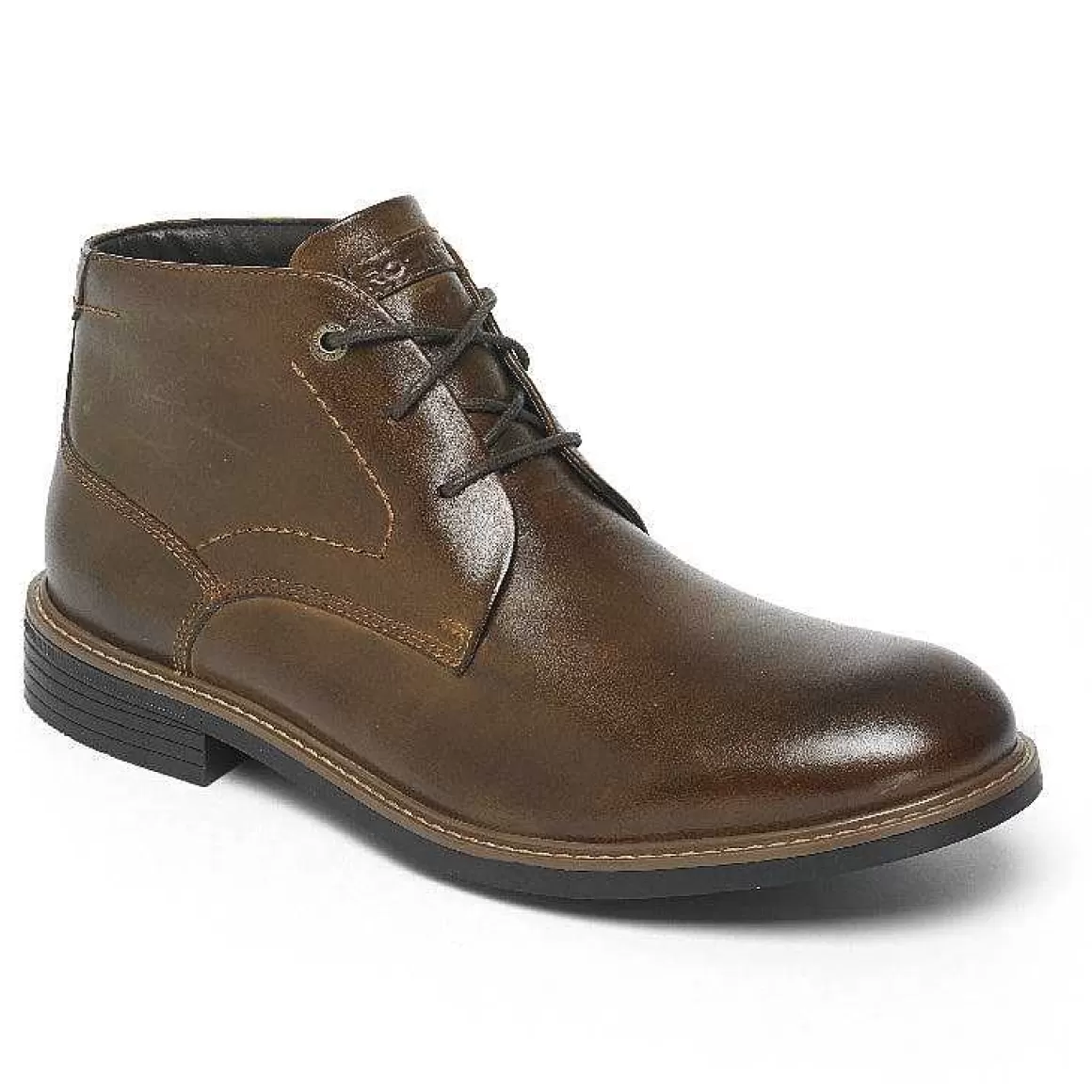 Outlet Rockport Bota Masculina Classic Break Chukka Couro Castanho Escuro