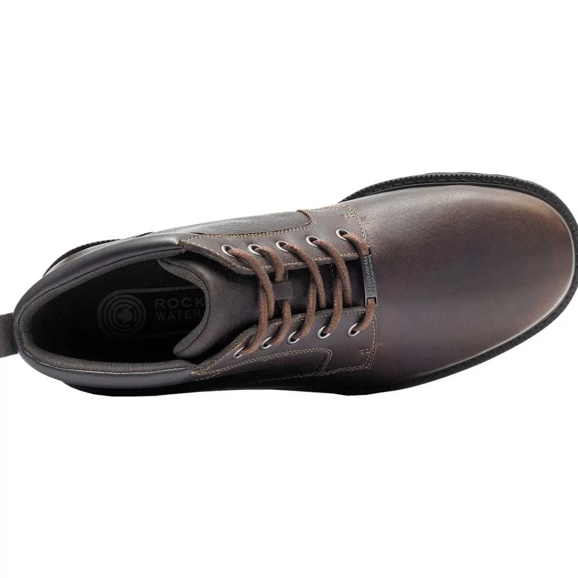 Shop Rockport Bota masculina Northfield à prova d'água com bico liso Chocolate