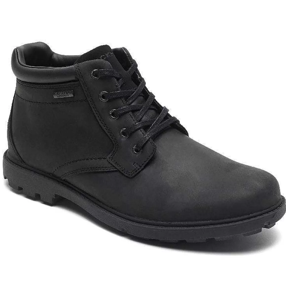 New Rockport Bota masculina Storm Surge com bico liso Preto