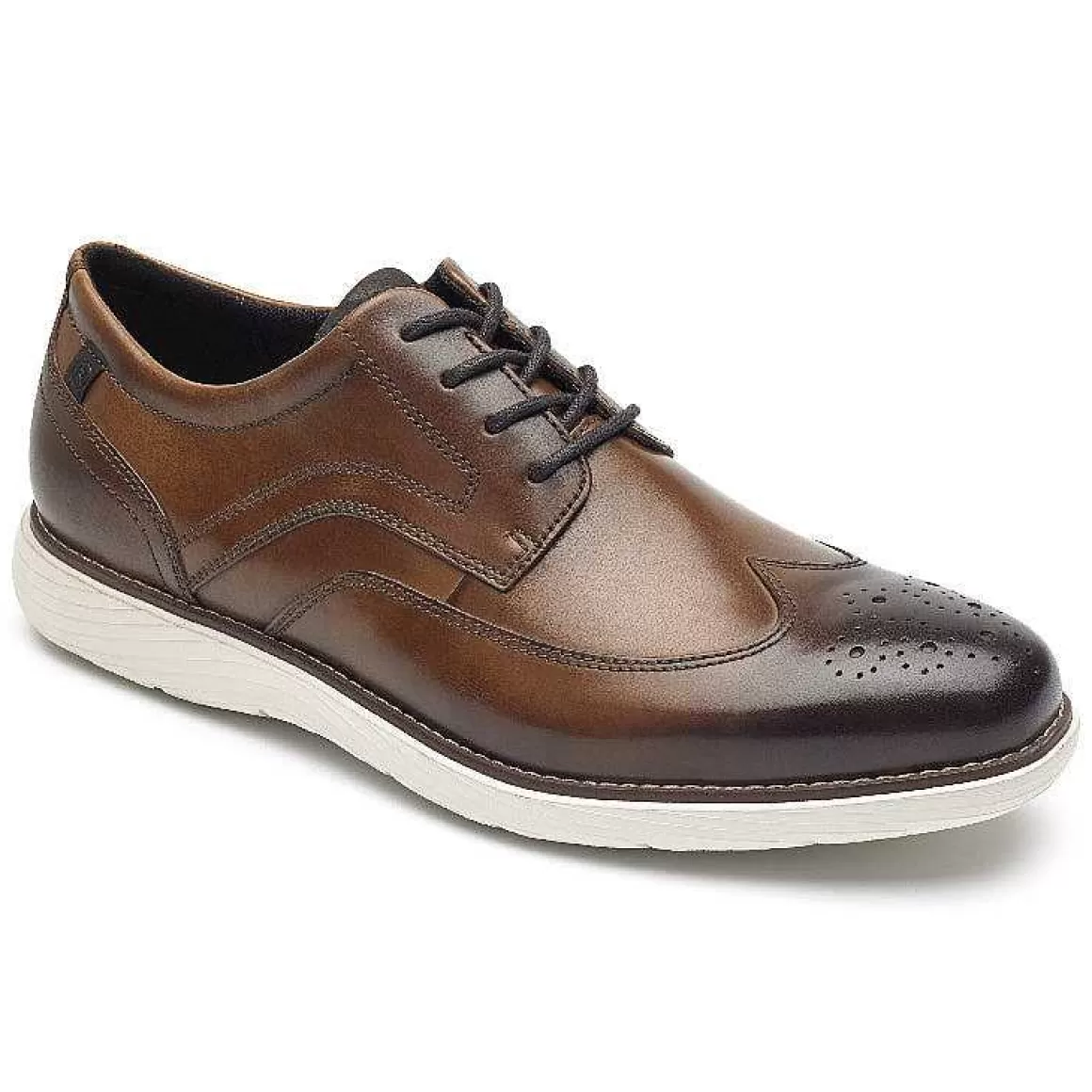 Online Rockport Garett Wing Tip Masculino Oxford Conhaque