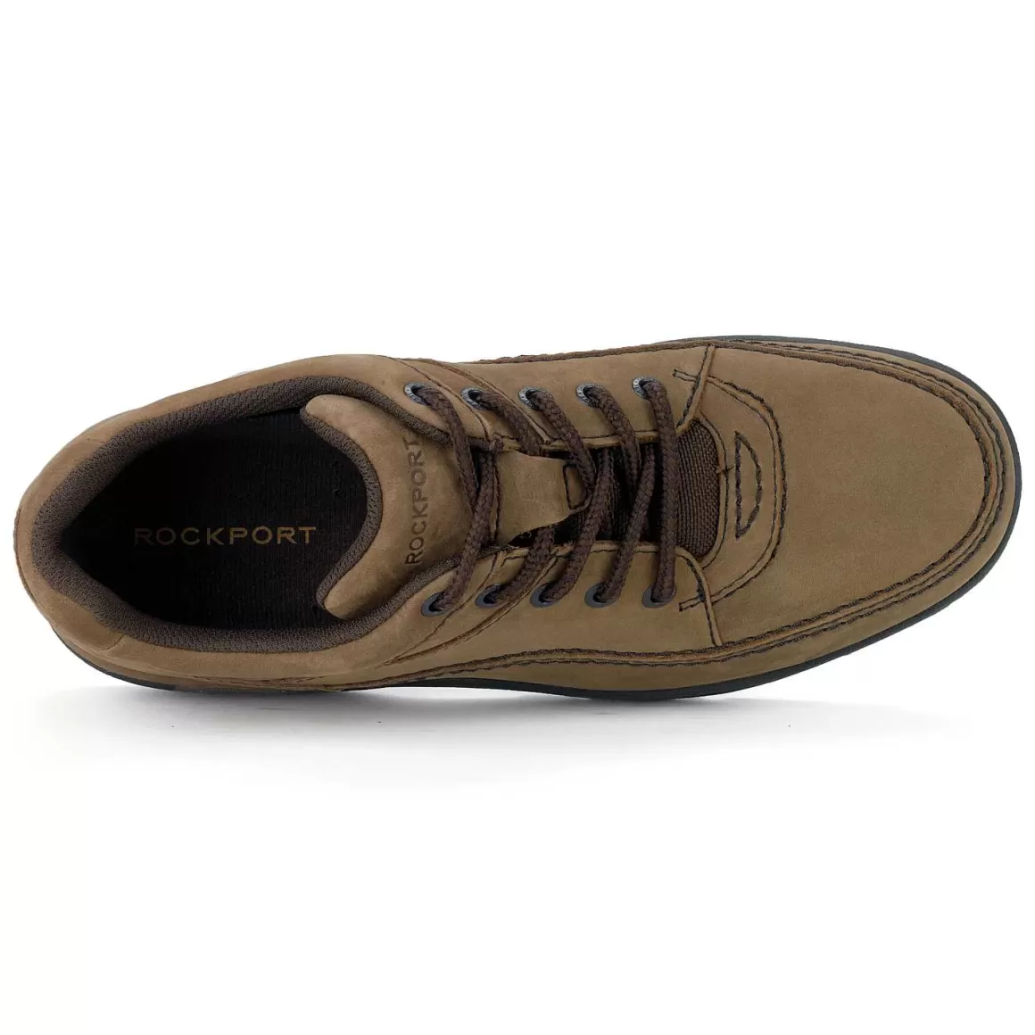 Shop Rockport Masculino World Tour Classic Lace Up Chocolate Nobuck