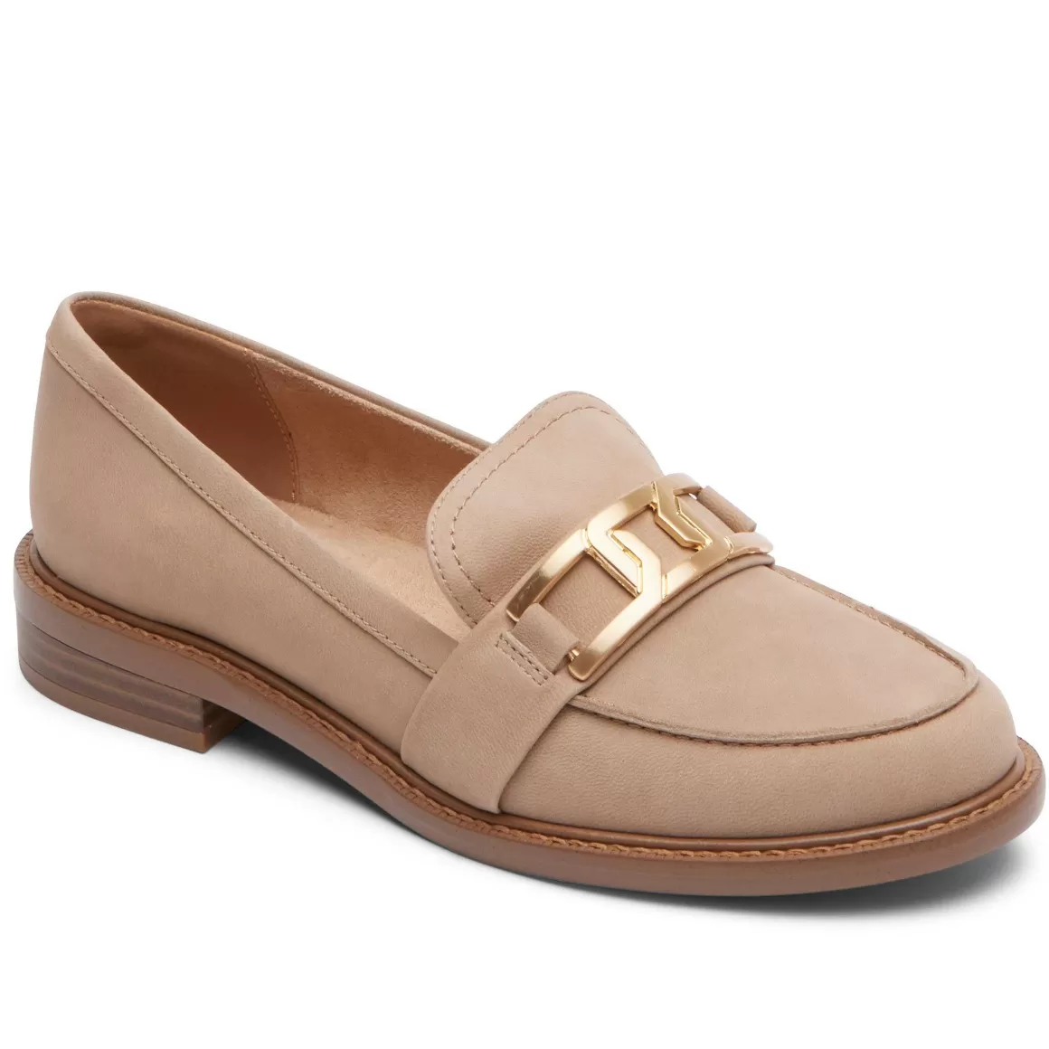 Clearance Rockport Mocassim Harleen Feminino Mocha Taupe Nubuck