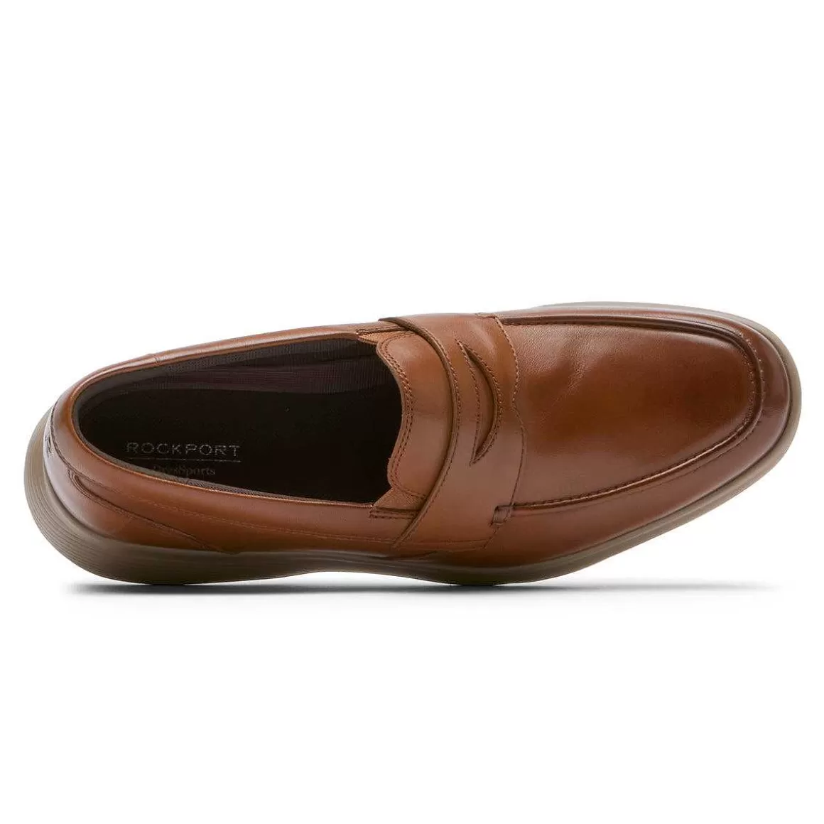 Hot Rockport Mocassim masculino Truflex Dressports Penny Bronzeado Britânico