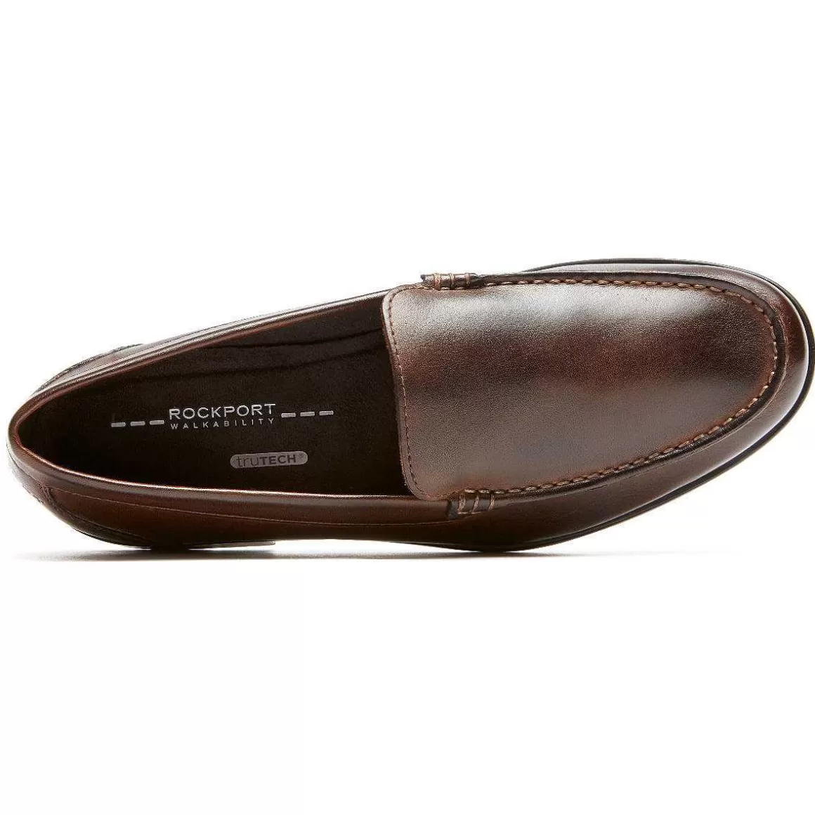 Outlet Rockport Mocassim Veneziano Clássico Masculino Marrom escuro