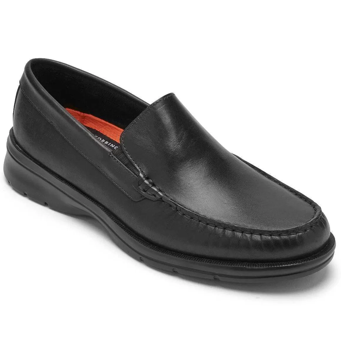 Fashion Rockport Mocassim Veneziano Palmer Masculino Preto