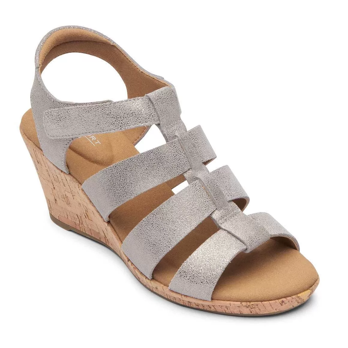 Cheap Rockport Nova Sandália Gladiadora Briah Feminina Cinza Metálico