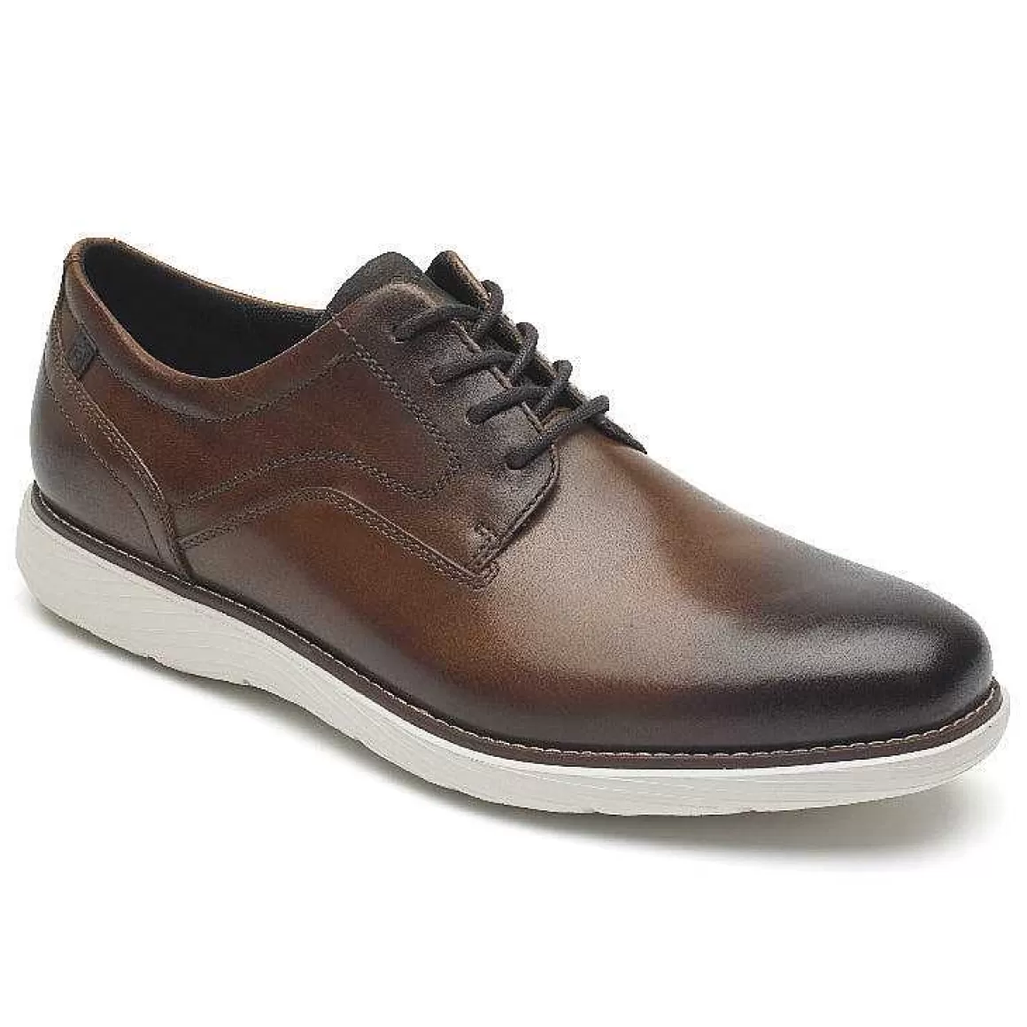 Online Rockport Oxford masculino Garett com bico liso Conhaque