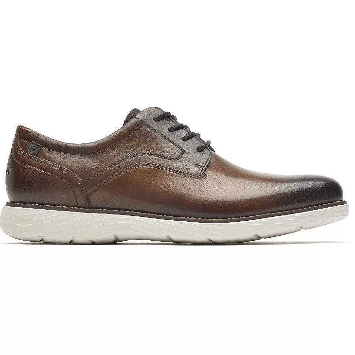 Online Rockport Oxford masculino Garett com bico liso Conhaque