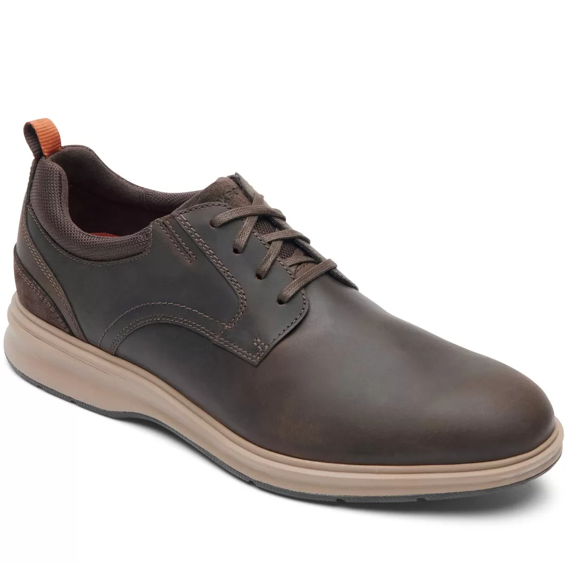 Discount Rockport Oxford masculino Total Motion City com bico liso Marrom