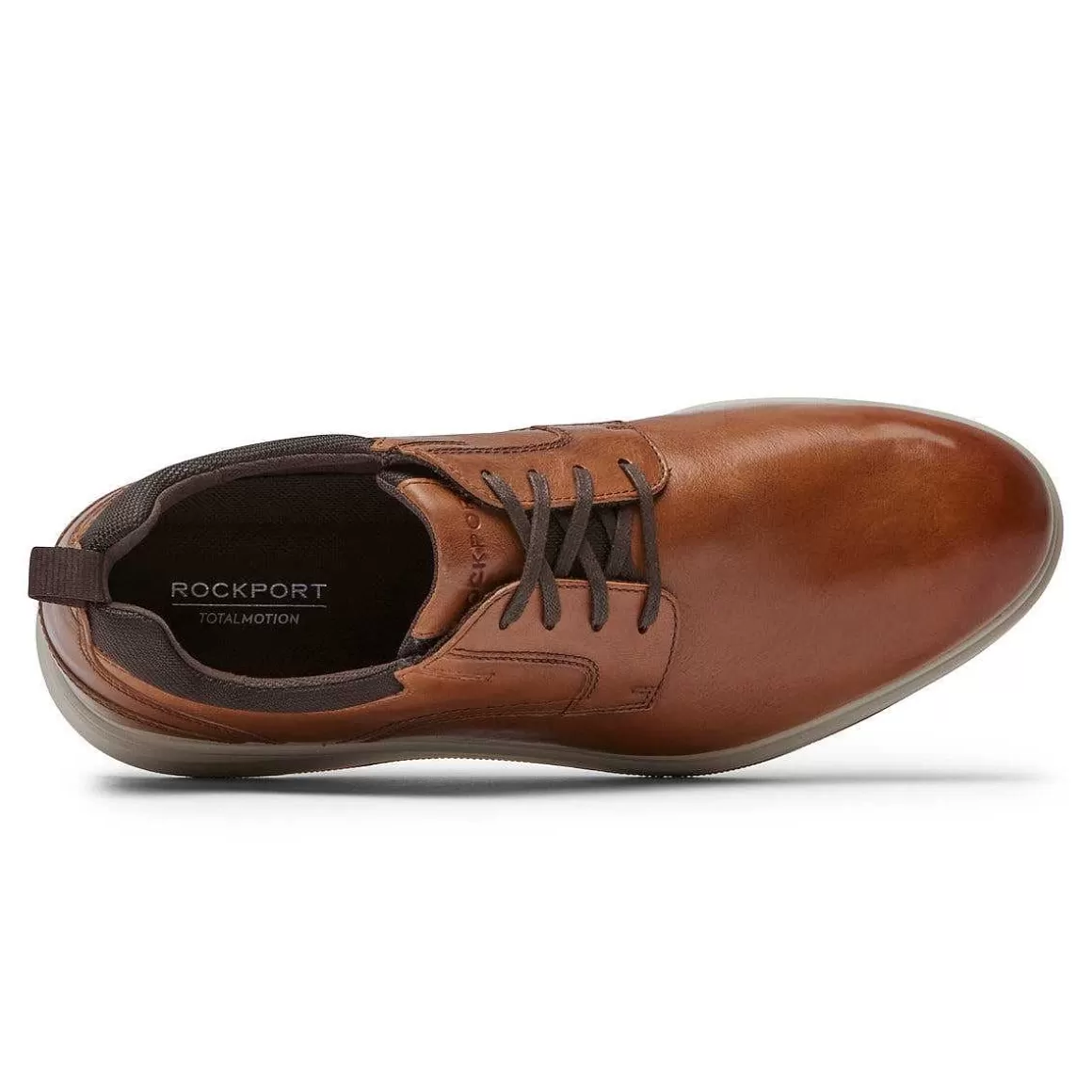 Discount Rockport Oxford masculino Total Motion City com bico liso Bronzeado caído