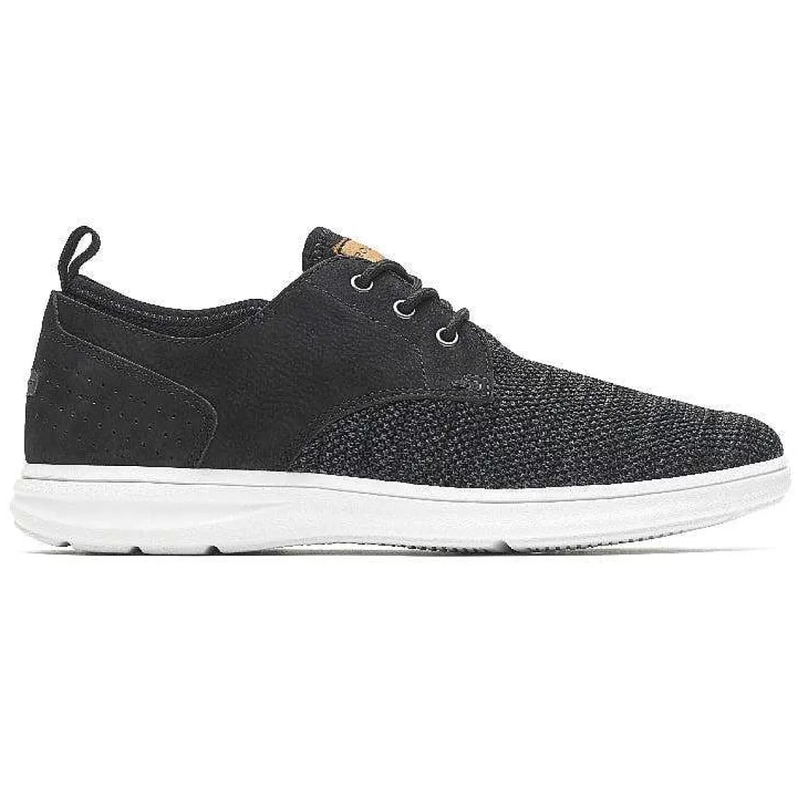 Store Rockport Oxford masculino Zaden com bico liso Nubuck/malha preto