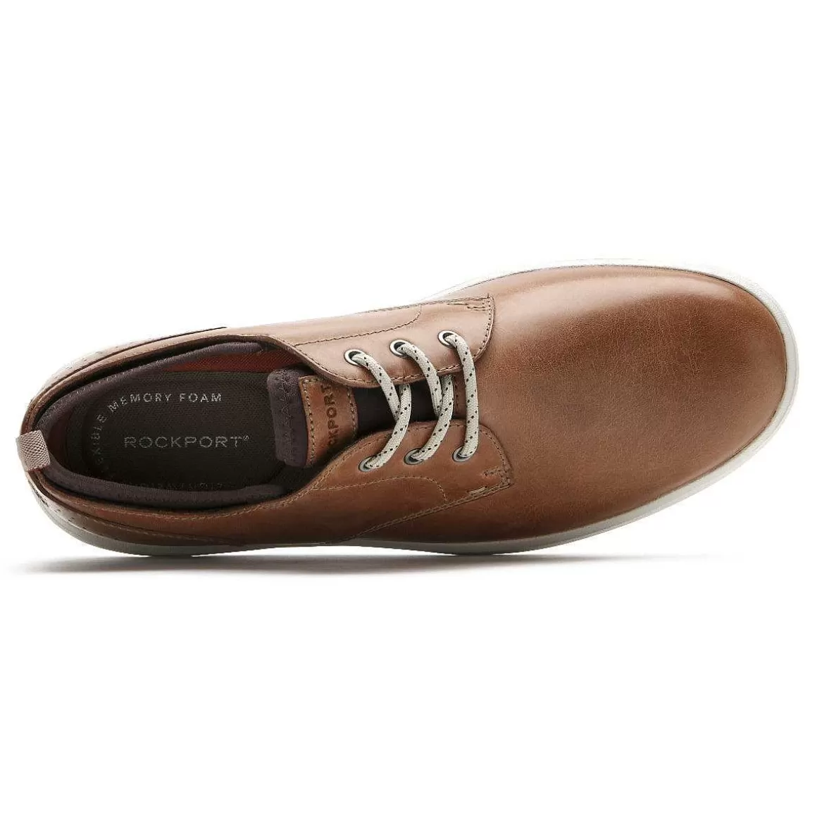 Sale Rockport Oxford masculino Zaden com bico liso Couro Bronzeado Boston