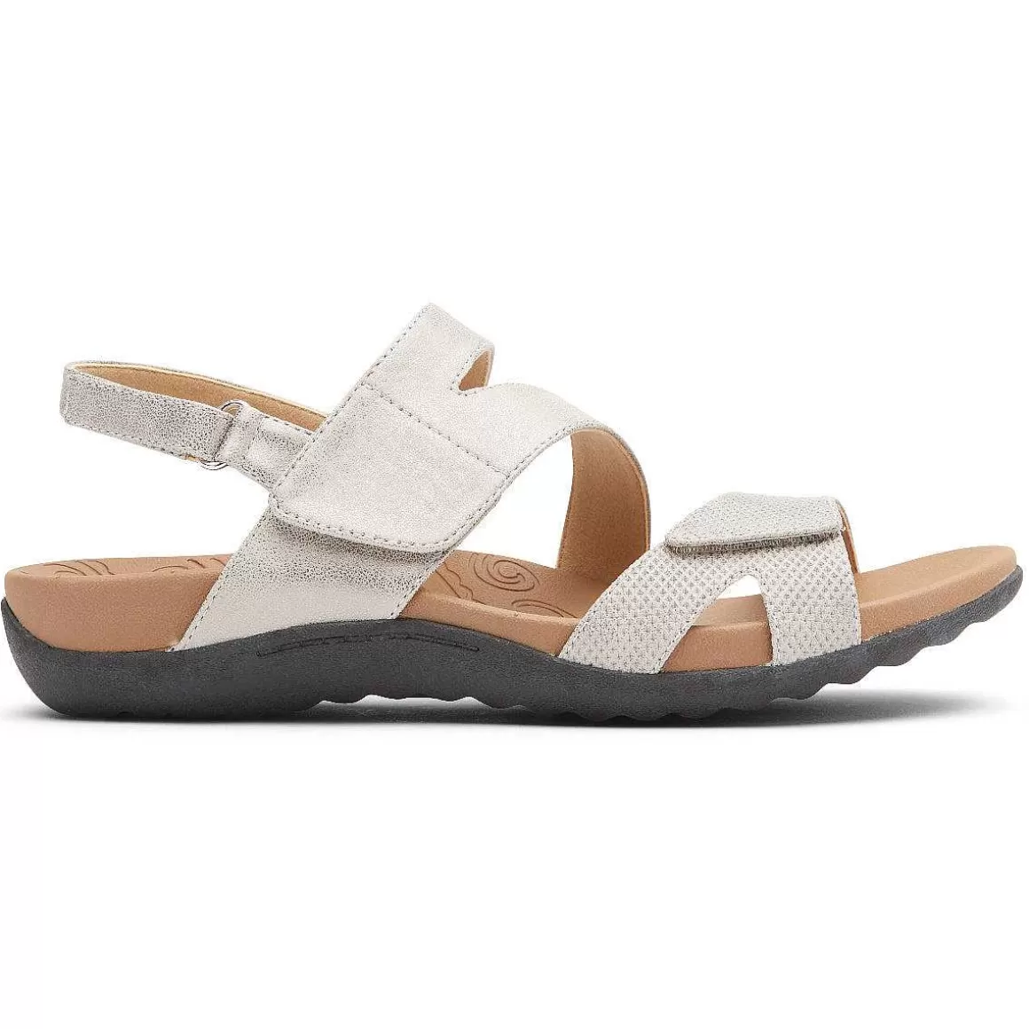 Shop Rockport Sandália feminina assimétrica ajustável Ridge Metálico