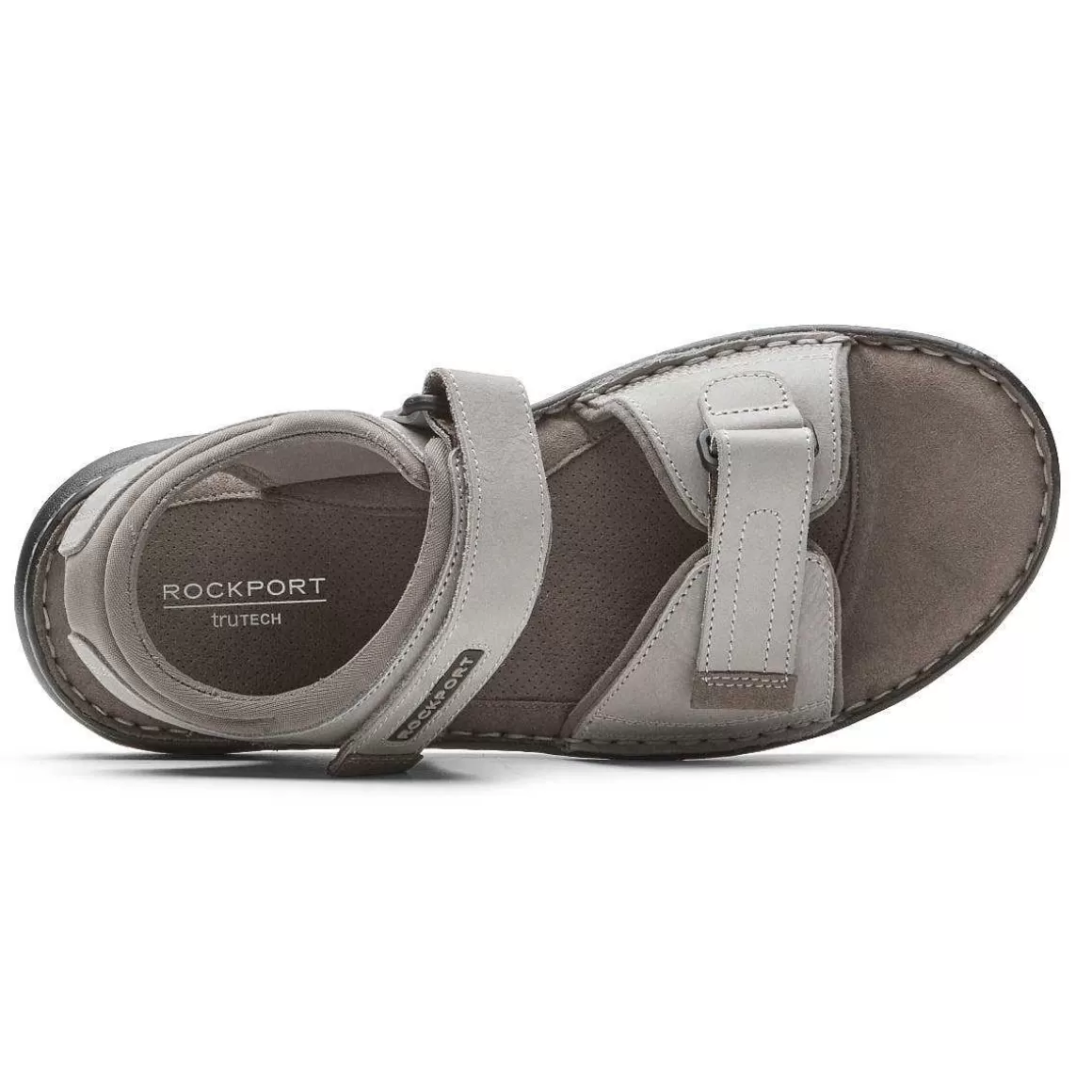 Shop Rockport Sandália masculina Darwyn Quarter-Strap Pedra Nobuck