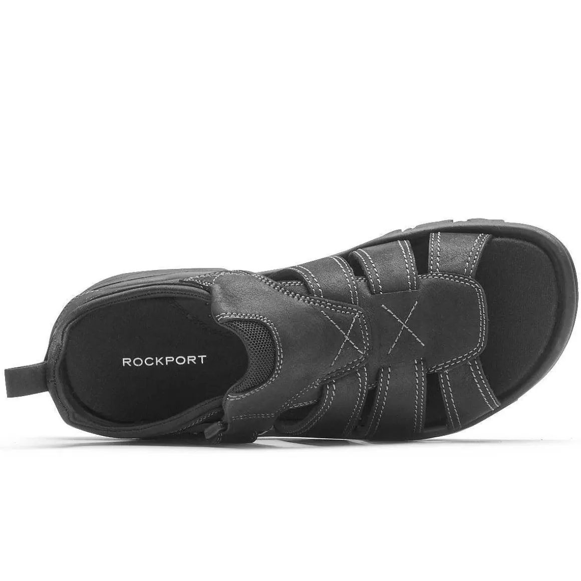 Hot Rockport Sandália masculina Springboro Rocklake Fisherman Preto