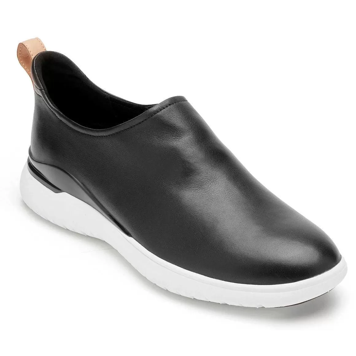 Shop Rockport Sapato feminino Total Motion Sport de alto deslizamento Couro preto