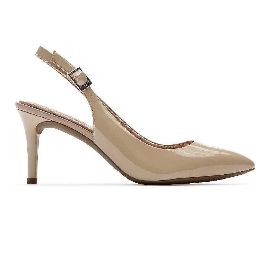 Hot Rockport Sapato Slingback Feminino Total Motion 75Mm Patente Taupe Quente