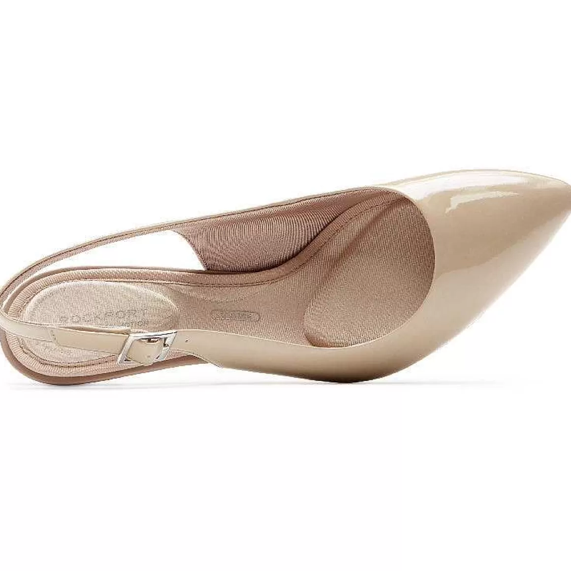 Hot Rockport Sapato Slingback Feminino Total Motion 75Mm Patente Taupe Quente