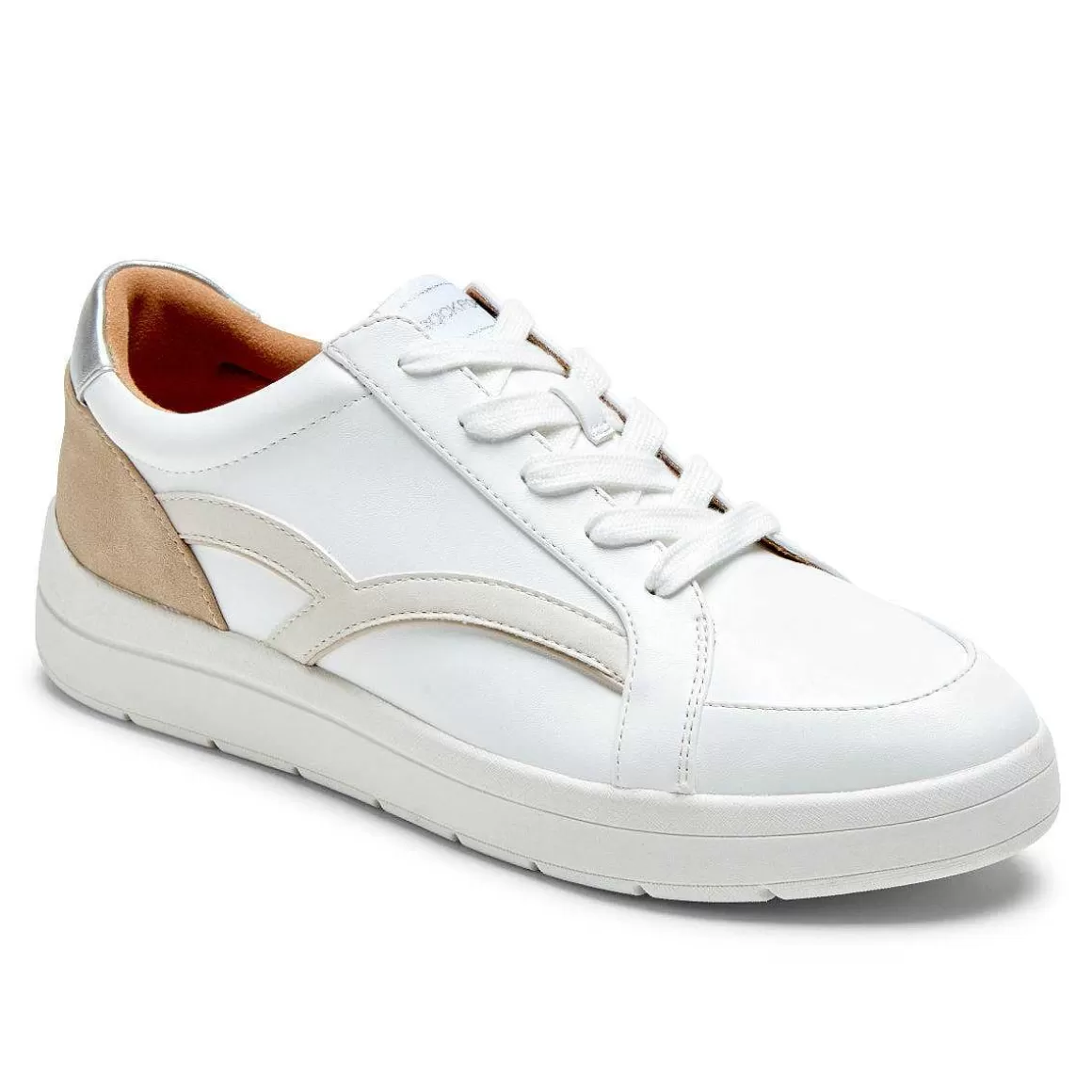 Best Sale Rockport Tênis feminino Truflex Navya retrô Têxtil Branco/Eco Sintético