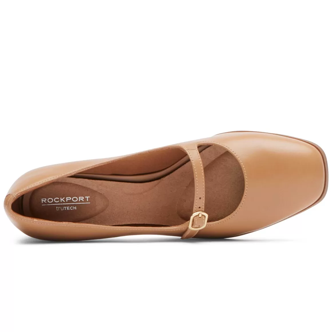 New Rockport Violetta Mary Jane Feminina Couro Mocha Latte